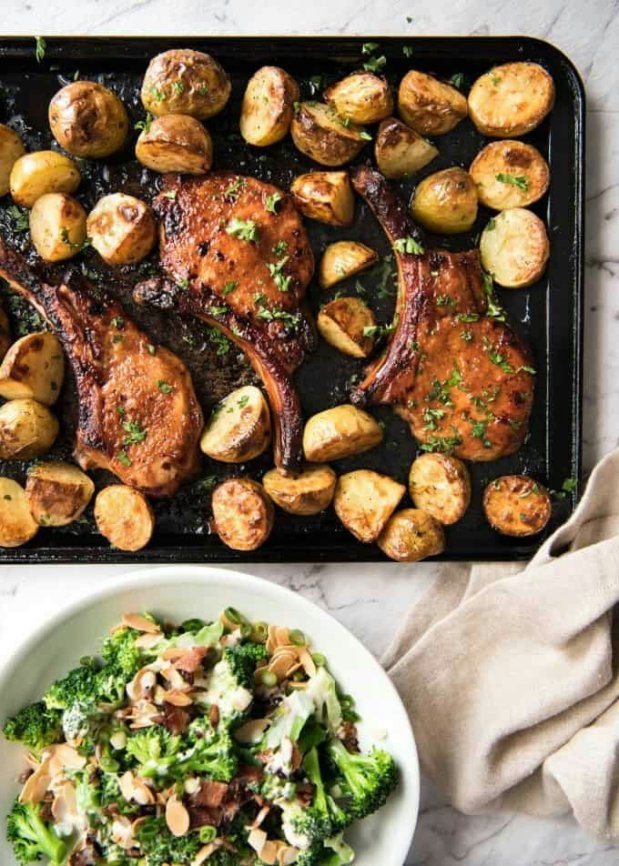 Oven Baked Pork Chops with Potatoes